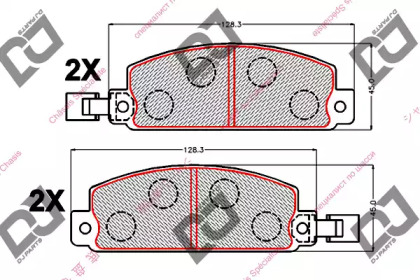 Комплект тормозных колодок DJ PARTS BP2141